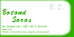 botond soros business card